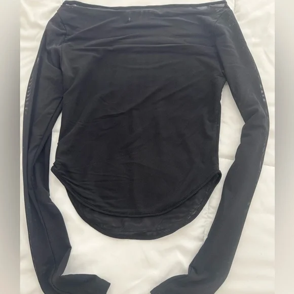 *NEVER WORN Meshki | Boat Neck Mesh Top - Picture 3 of 6